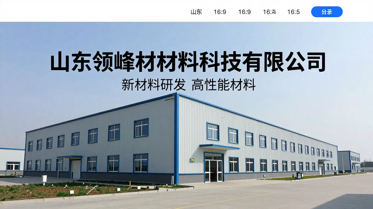 山东领峰新材料科技有限公司 首页主视觉